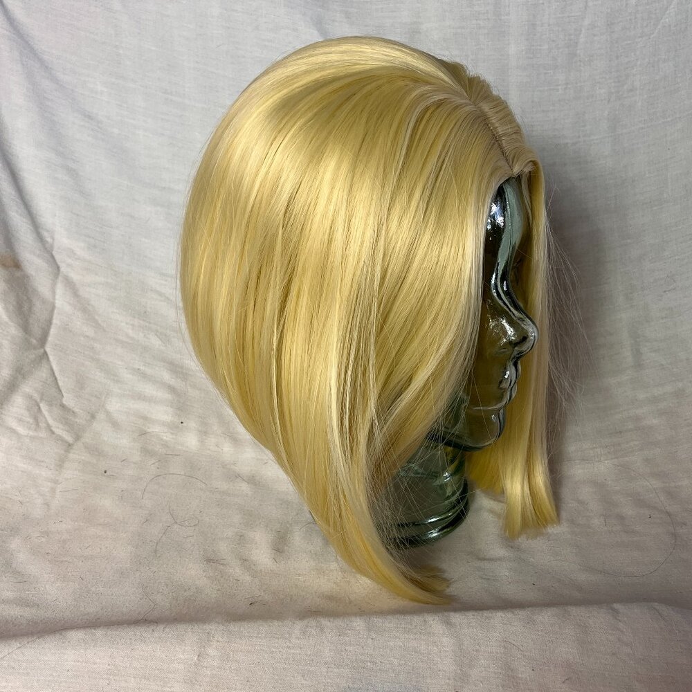 Women's Bright Blonde A-Line Straight Hair Wig For Costume Beauty Concave Bob